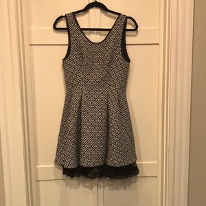 Black and white cocktail dress